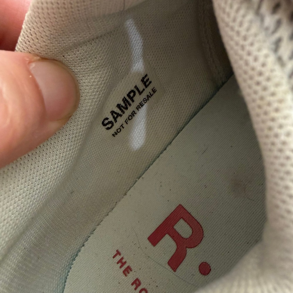 ON RUNNING THE‎ ROGER CLUBHOUSE SNEAKERS ROSEWOOD SAMPLE Women 7.5 LEATHER WHITE - Picture 9 of 12
